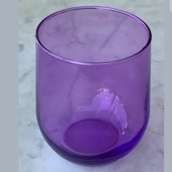 LIBBEY STEMLESS WINE & DINE GLASSES PURPLE NEW SET OF 4 - Picture 4 of 6